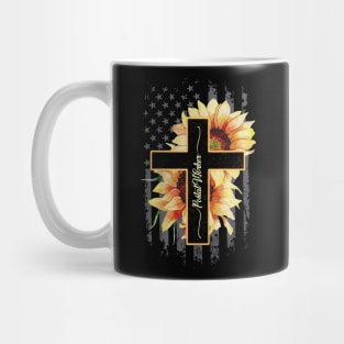 Postal Worker American Flag- Sunflower Mug